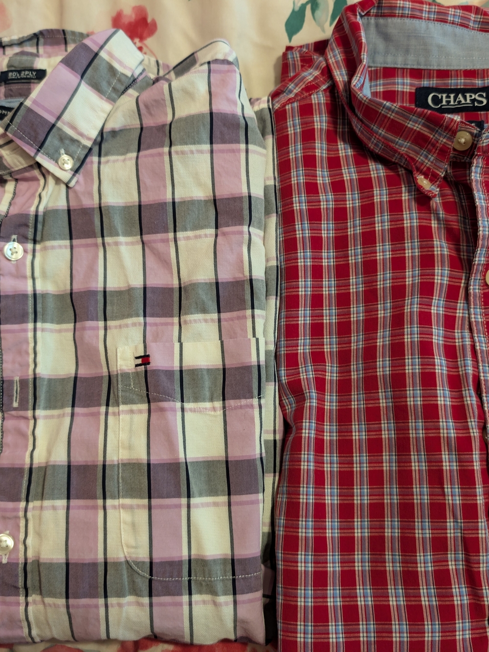 Tommy Hilfiger and Chaps Plaid Button-Down Shirts